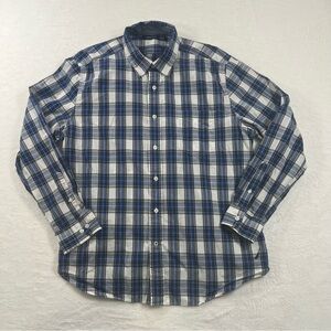Men’s Nautica Blue and White Plaid Men's Shirt size XL